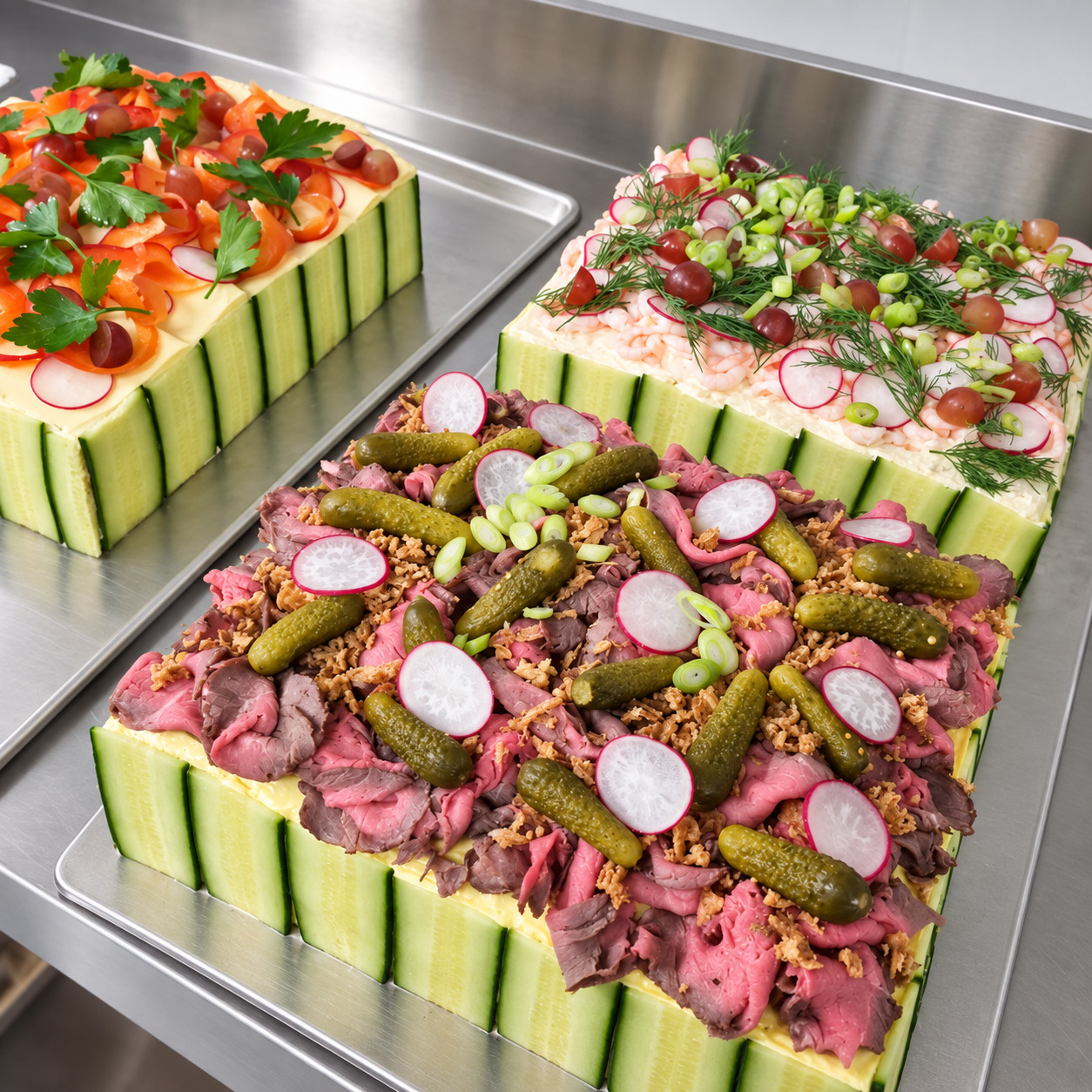 Flera smörgåstårtor från Dino's Café & Catering i Landskrona